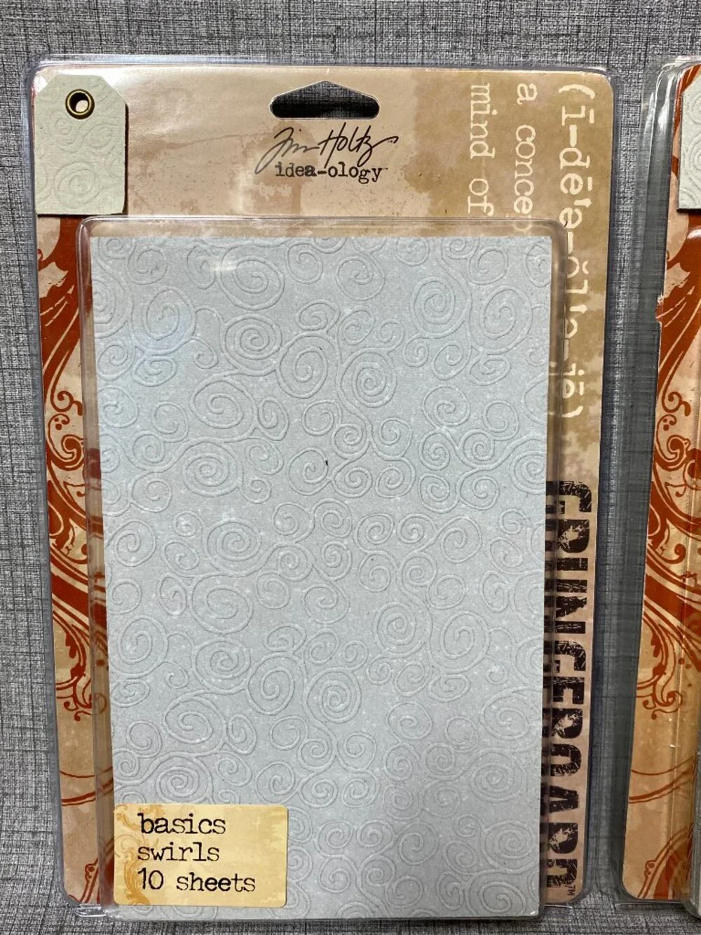 NEW Tim Holtz Idea-ology Grungeboard Swirls Basics & Swirls Shapes